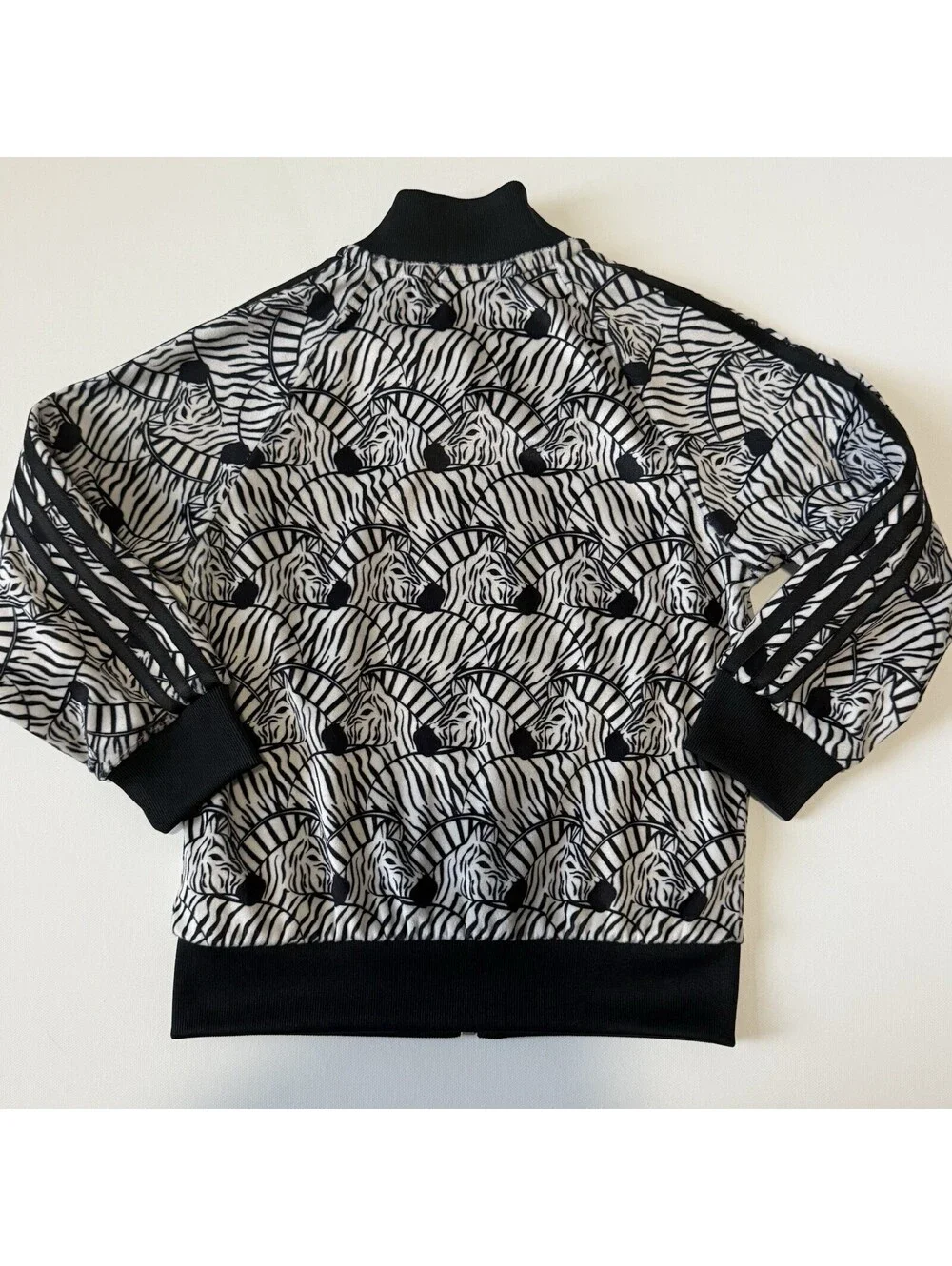 Adidas Originals Toddler Zebra Print Track Jacket Black White Size 3T Zip